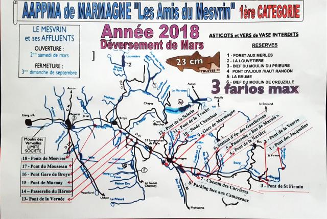 Cartes des déversements de mars 2018